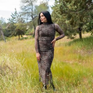 maxi dress leopard serene